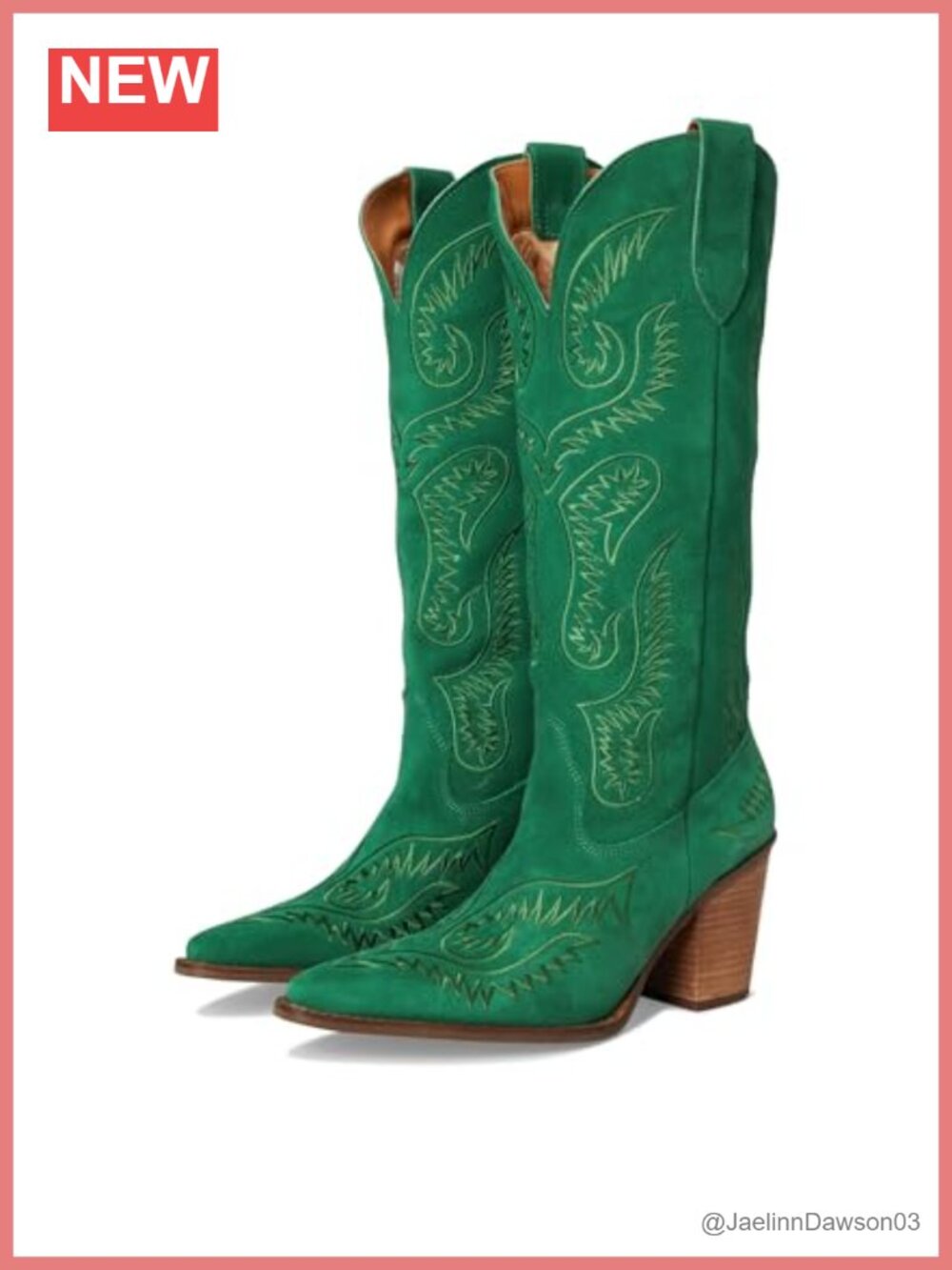 Suede Snip Toe Equestrian Pull-On Dress Boots Block Heel 2-3 inch